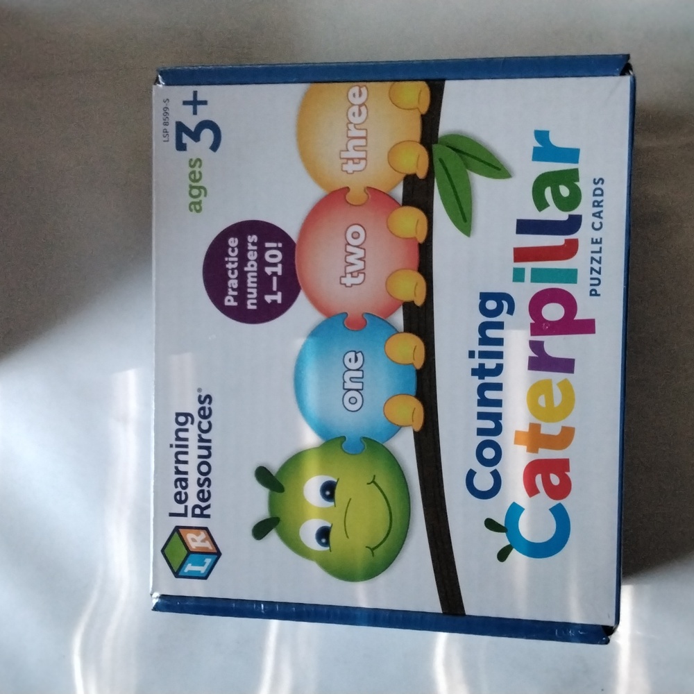 Counting Caterpillar puzzle cards